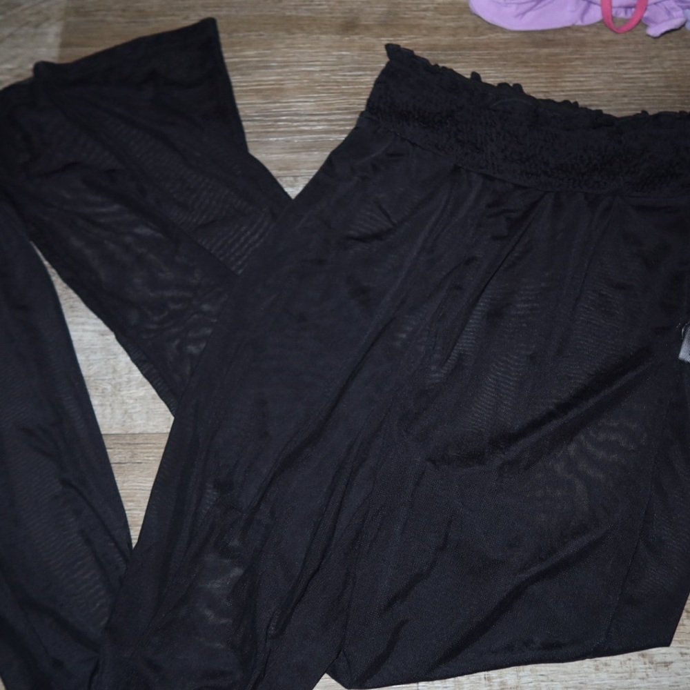 Black Sheer Pants